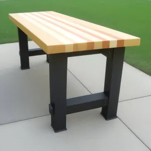 Brown Wooden Chopping Block Table - 3D