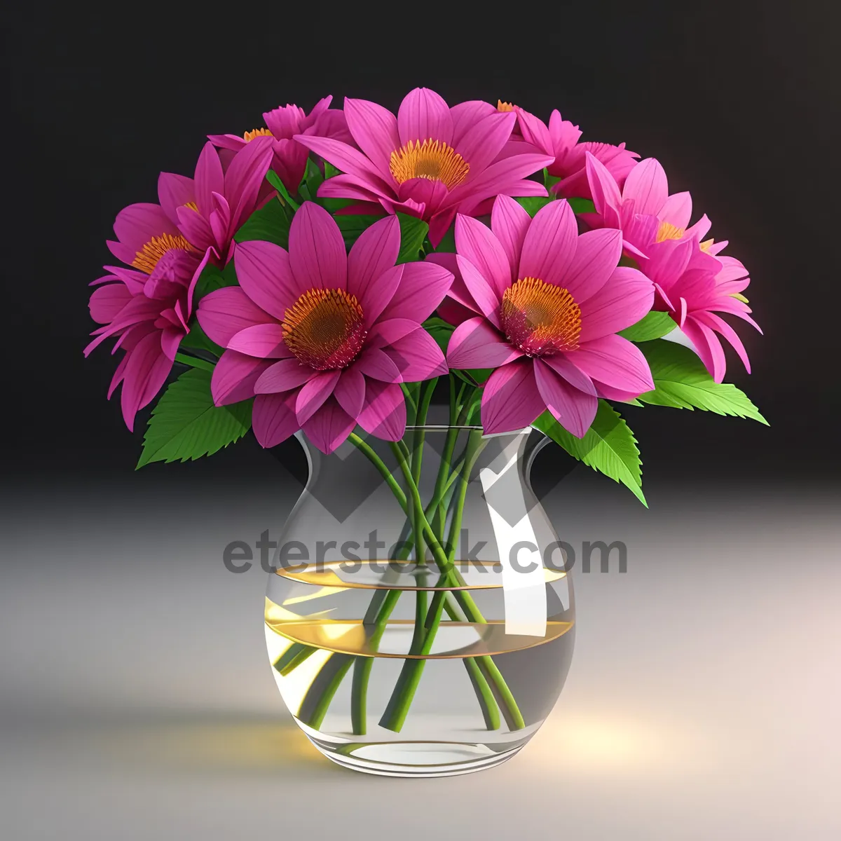 Picture of Colorful Spring Floral Bouquet with Pink and Purple Flowers