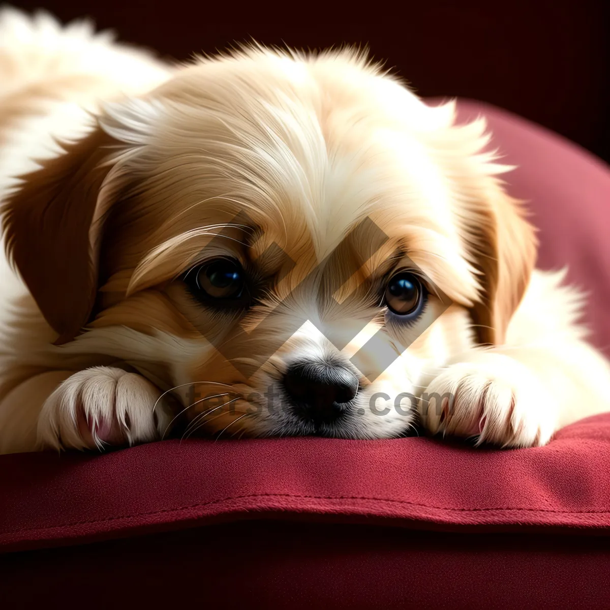 Picture of Adorable Toy Spaniel Puppy With Brown Fur