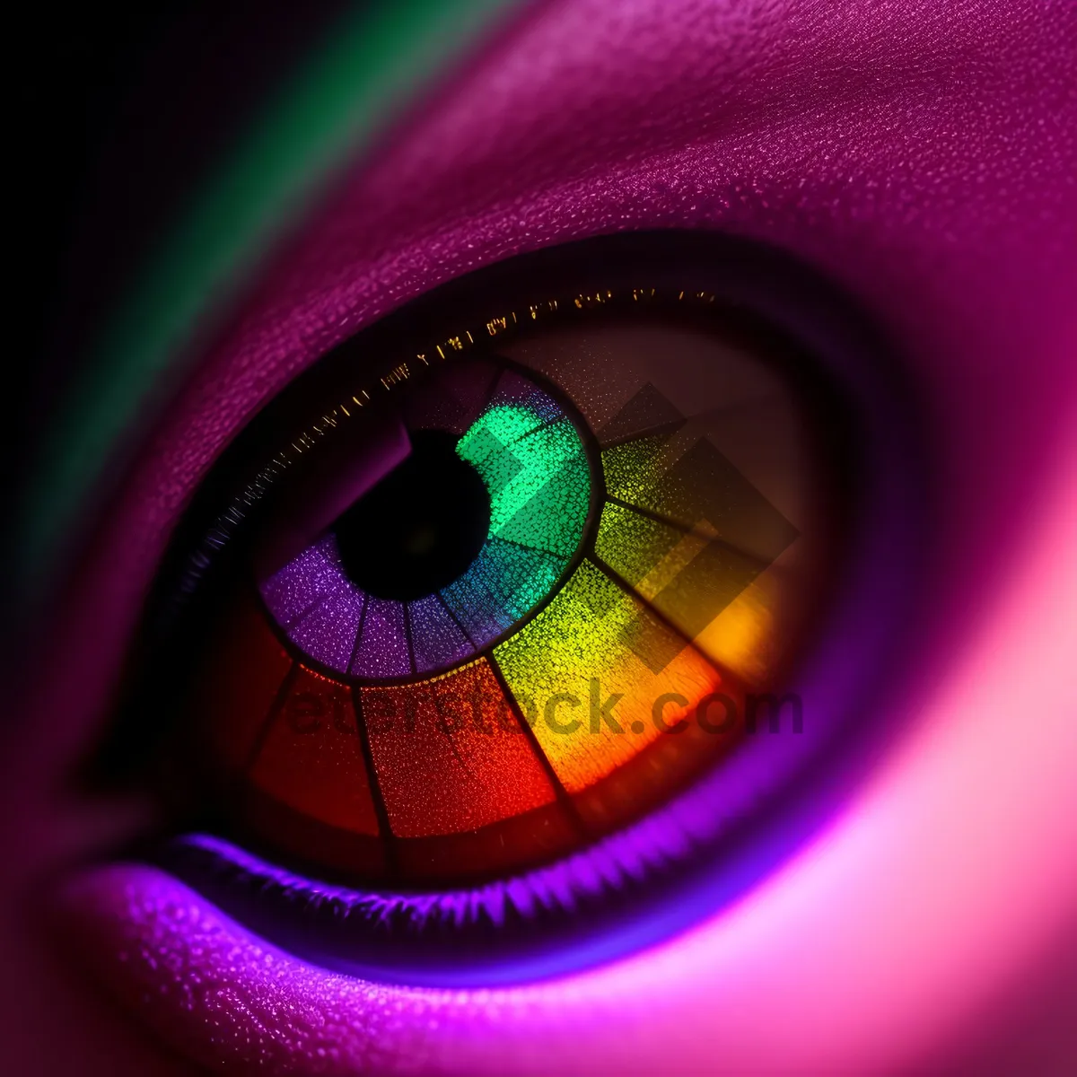 Picture of Fractal Light: Colorful Eyebrow Art