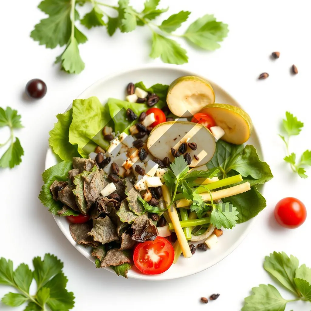 Picture of Delicious Gourmet Salad with Fresh Vegetables