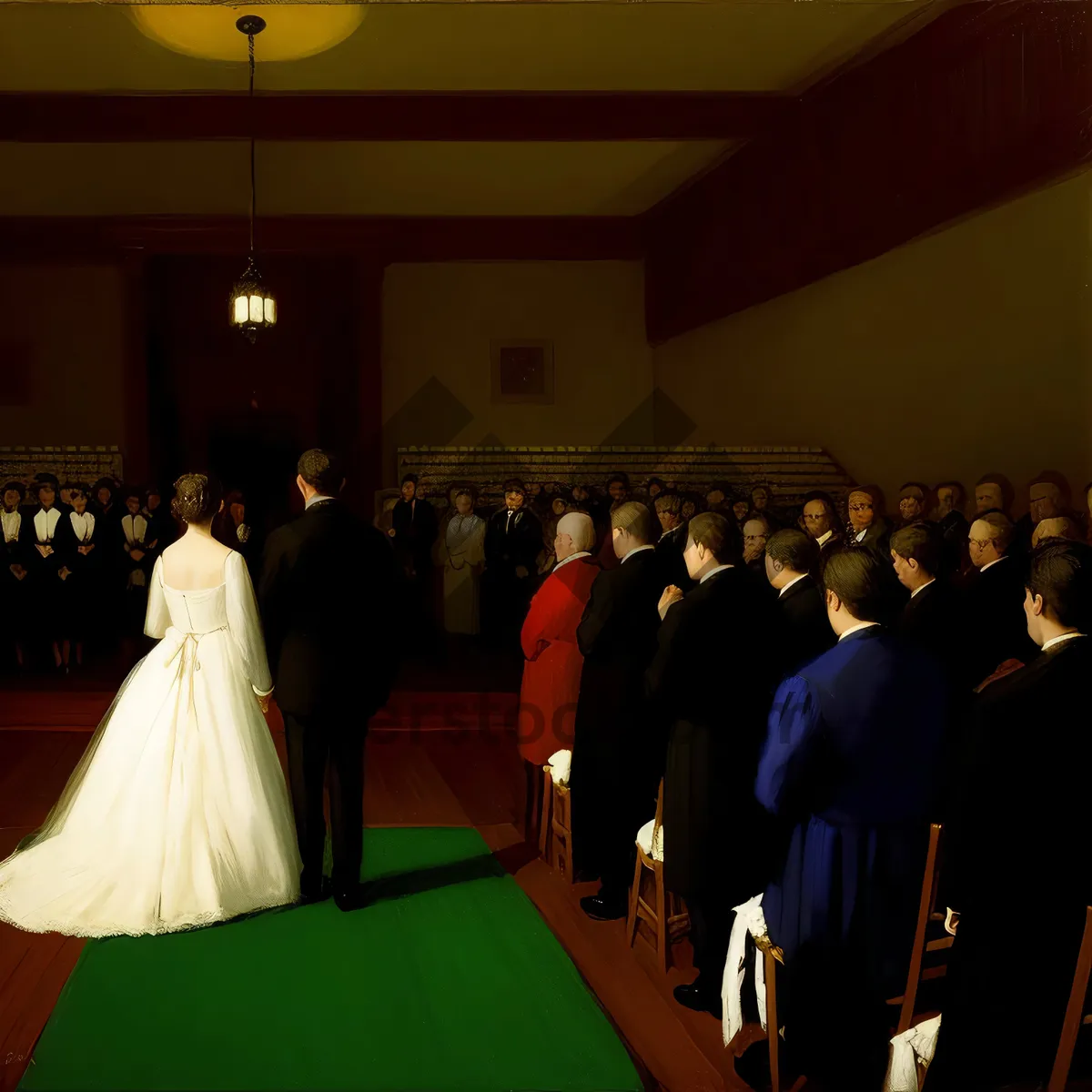 Picture of Silhouette of a male business leader giving a speech