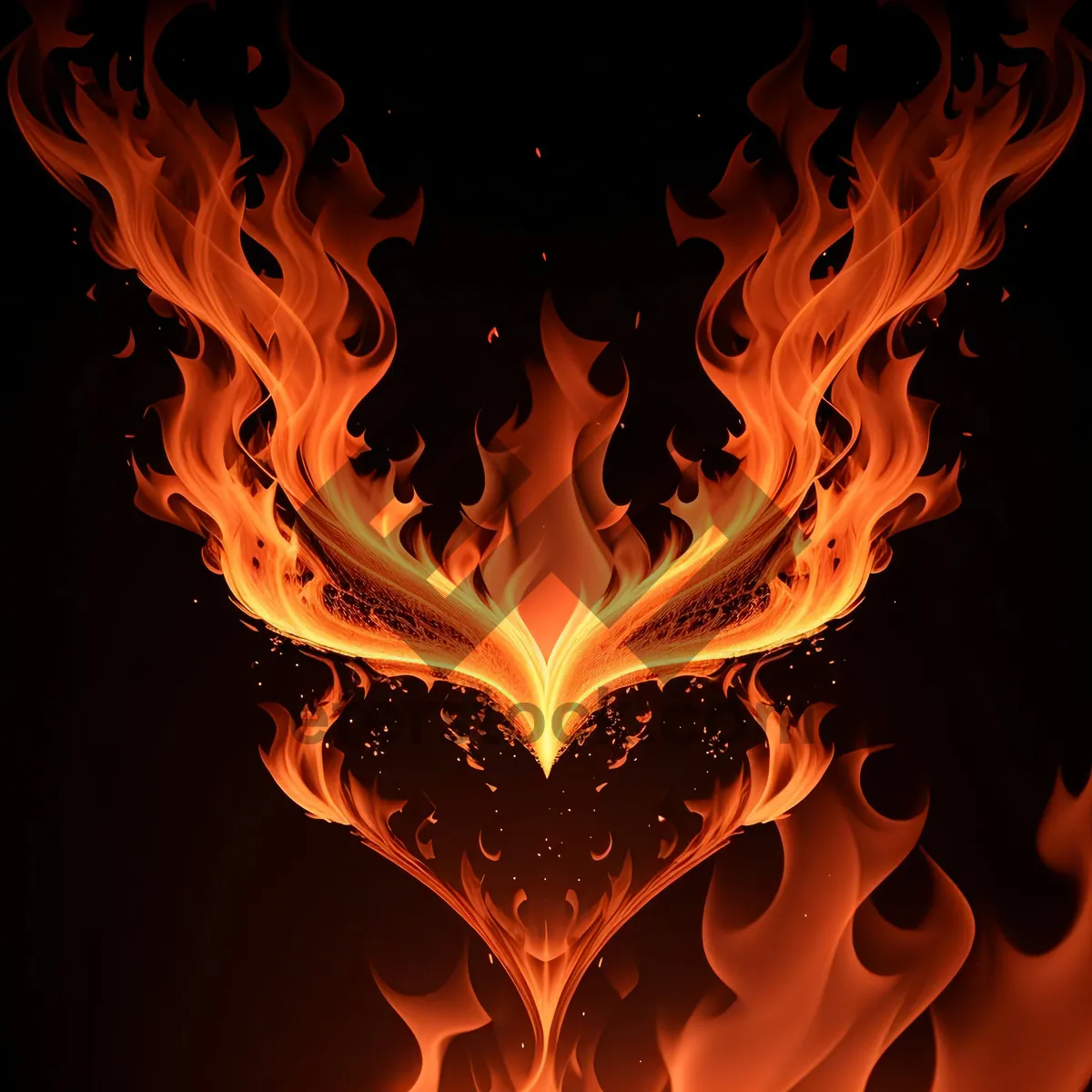 Picture of Blazing Inferno: A Fiery Artistic Pattern of Heat and Energy.