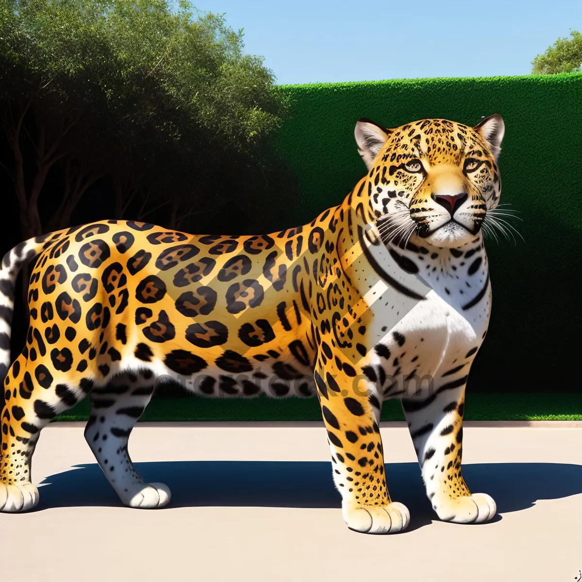 Picture of Fierce spotted predator with majestic stripes - Leopard