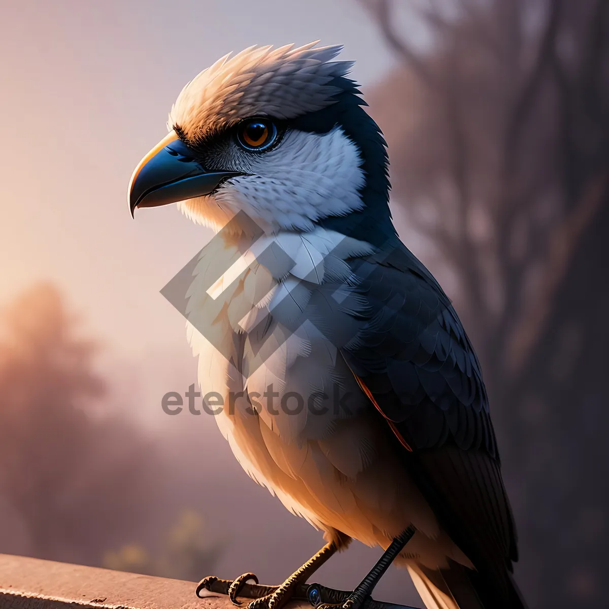 Picture of Wild Game Bird perched on a Branch