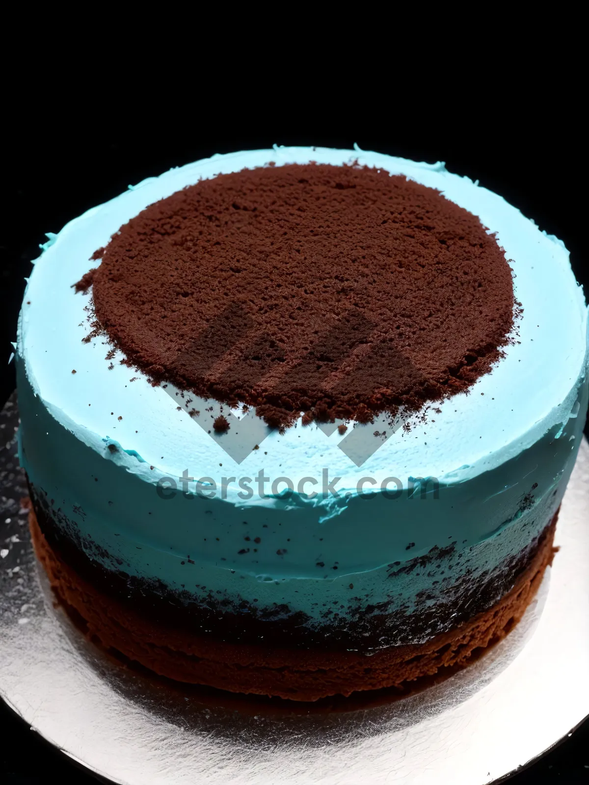 Picture of Delicious Chocolate Cake with Sweet Cream and Cappuccino