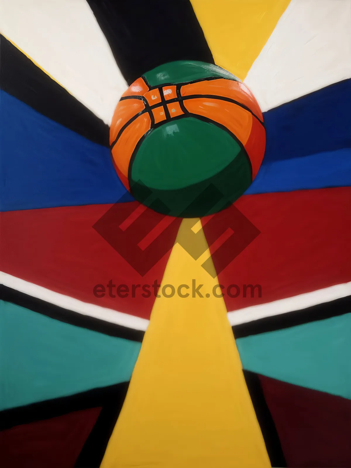Picture of Patriotic Flag Waving on Canvas Tent Wheel