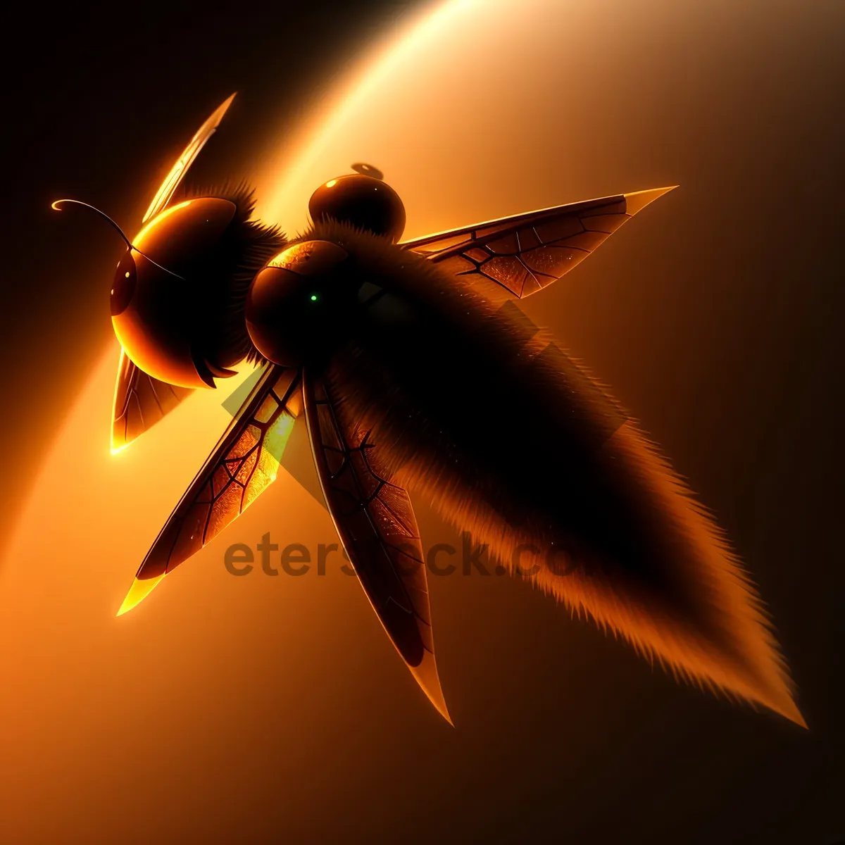 Picture of Sunlit Mosquito Wing in Air