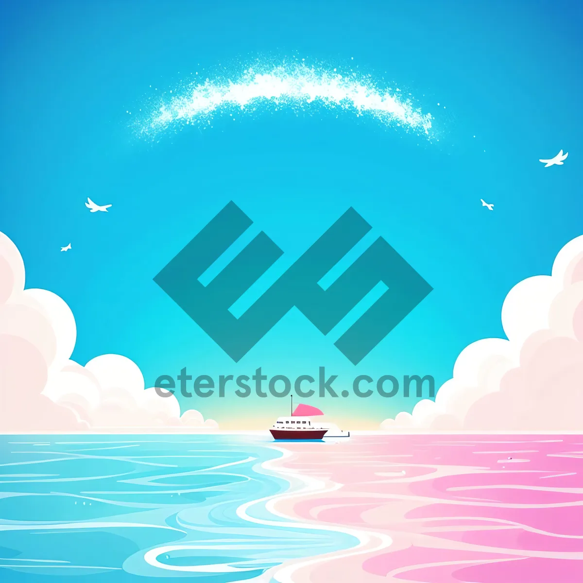 Picture of Vibrant Sky Cartoon Design