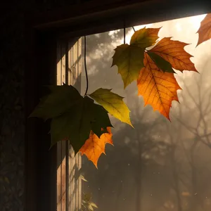 Vibrant Autumn Leaves in Maple Forest