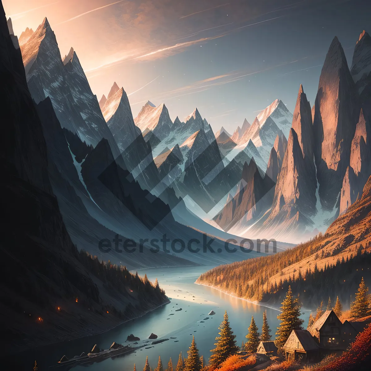 Picture of Majestic Alpine Wonderland: Canyon Star Mountain Valley
