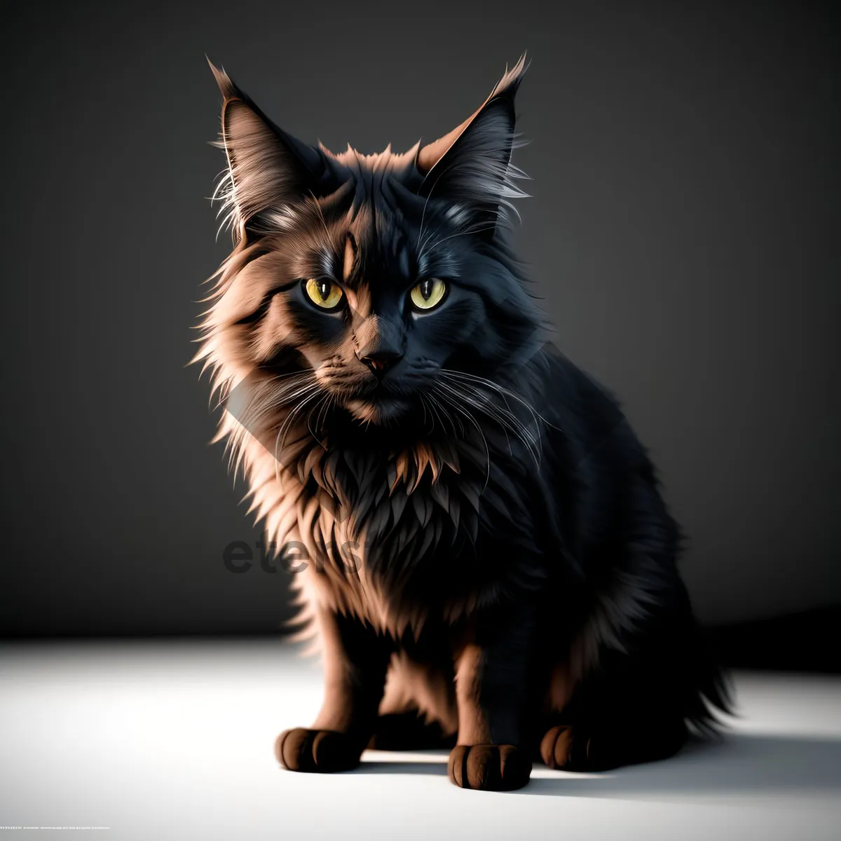 Picture of Fluffy Gray Tabby Kitty with Cute Whiskers