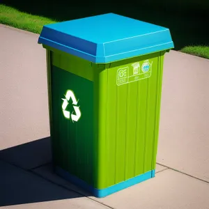 Recyclable Plastic Container in Garbage Bin