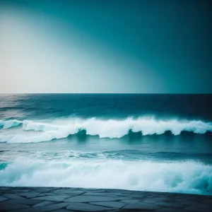 Serene Summer Sunset Over Tropical Beach