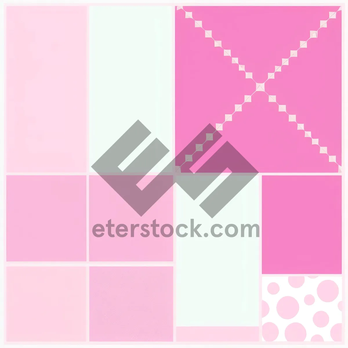 Picture of Patterned Retro Celebration Tile — Decorative Graphic Art