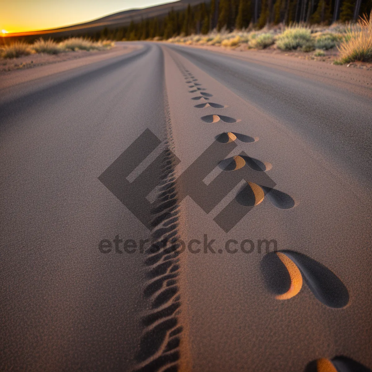 Picture of Scenic Road Trip on Empty Highway