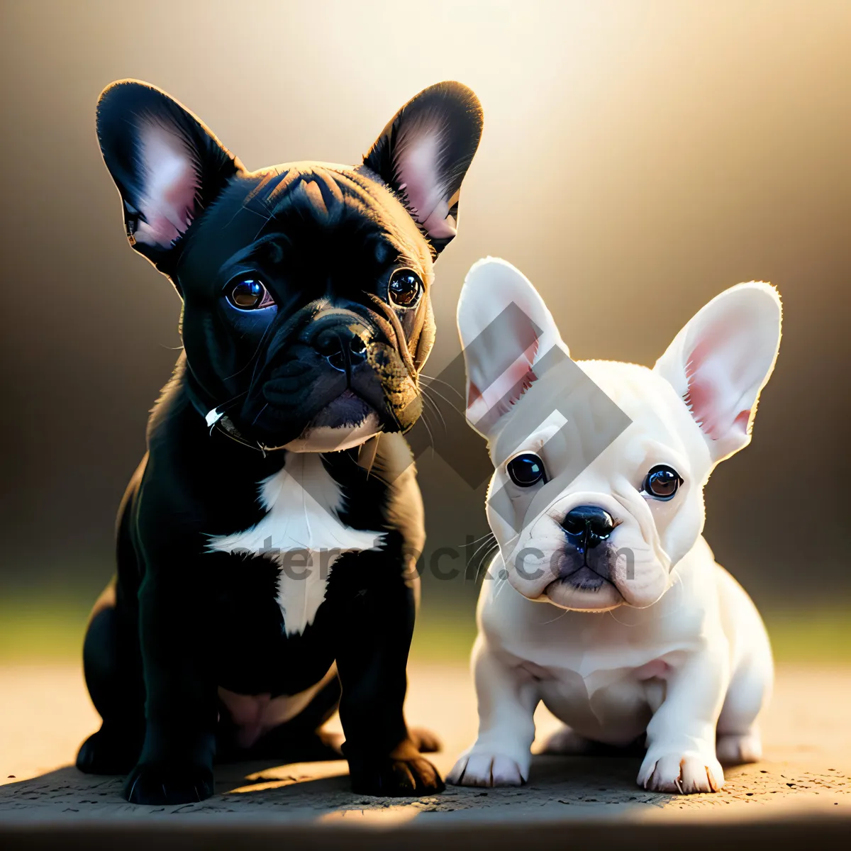 Picture of Enchanting Studio Portrait: A Cute Bulldog Puppy with Irresistible Wrinkles