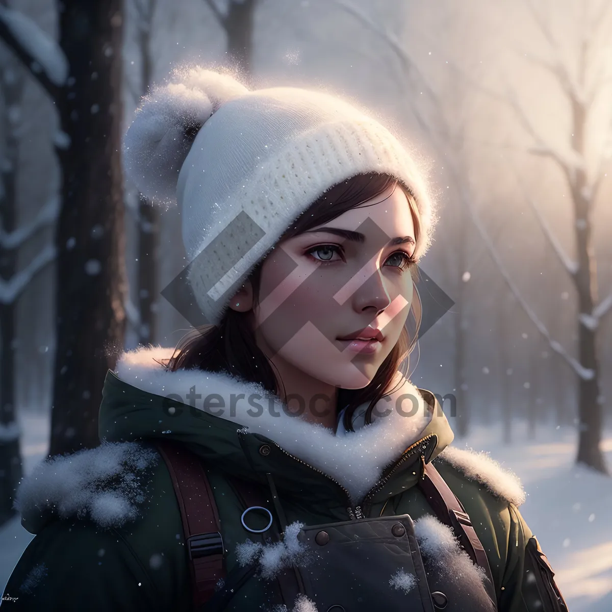 Picture of Happy Smiling Child in Winter Hat