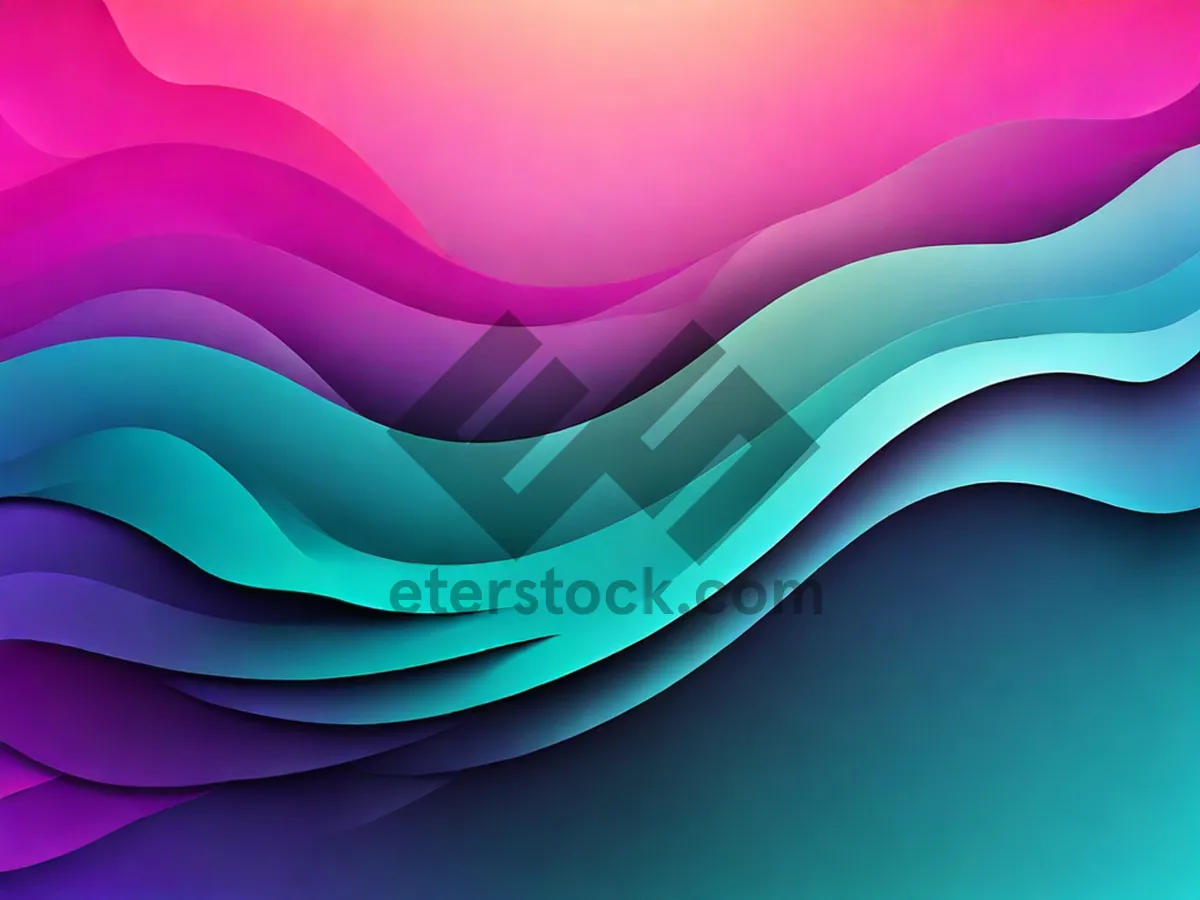 Picture of Futuristic Rainbow Fractal Pattern