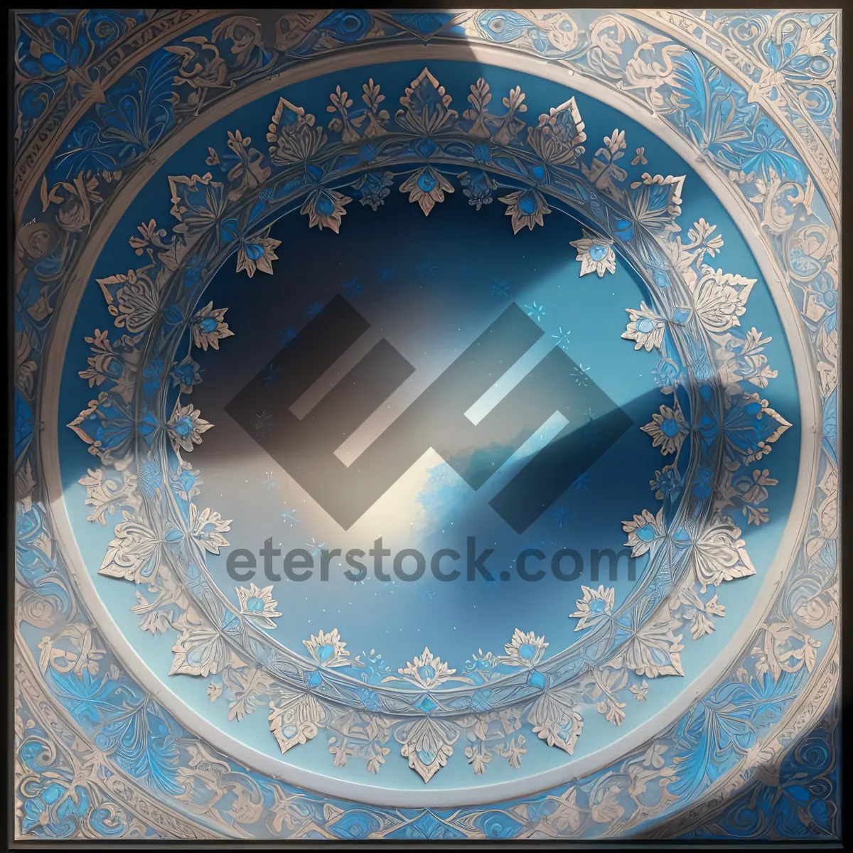 Picture of Artistic Ceramic Utensil Design: Majestic Earthenware Mosaic