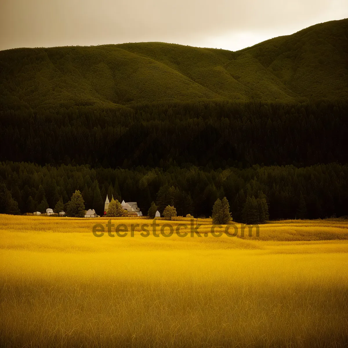 Picture of Serene Mountain Landscape with Lush Greenery