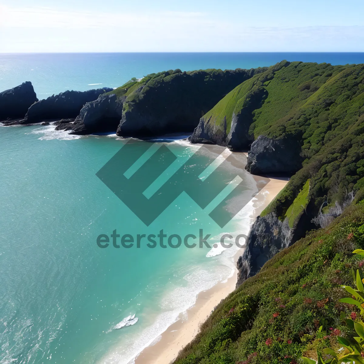 Picture of Serene Coastal Majesty: Sea, Cliff, and Ocean Landscape