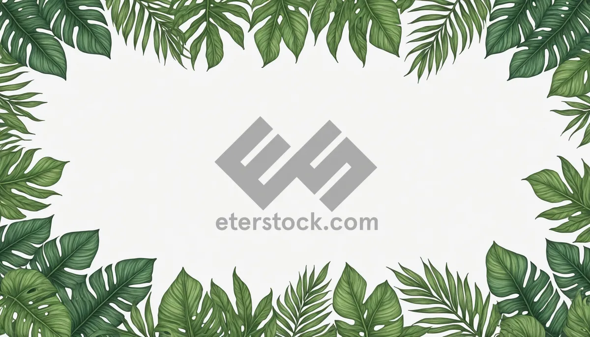 Picture of Seasonal Floral Frame with Evergreen Tree Branches