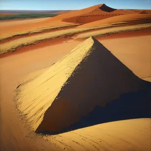 Moroccan Sand Dune Adventure: Sun-kissed Desert Landscape