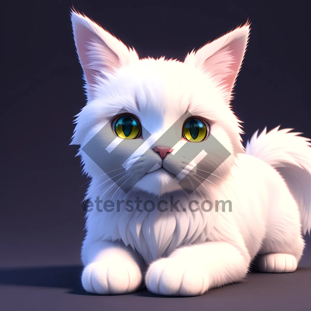 Picture of Fluffy feline kitty with mesmerizing whiskers.