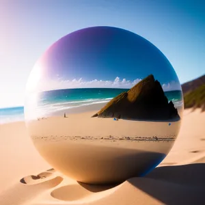 Sunny Tropical Beachscape with Turquoise Waters