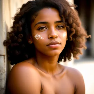 Stunning Afro-Styled Model With Captivating Smile