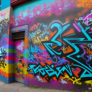 Colorful Digital Graffiti Design with Modern 3D Graphics