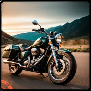 Speedy Biker on Open Road