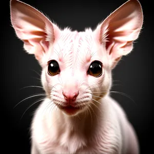 Fuzzy Feline Curiosity: Playful Kitten with Whiskers