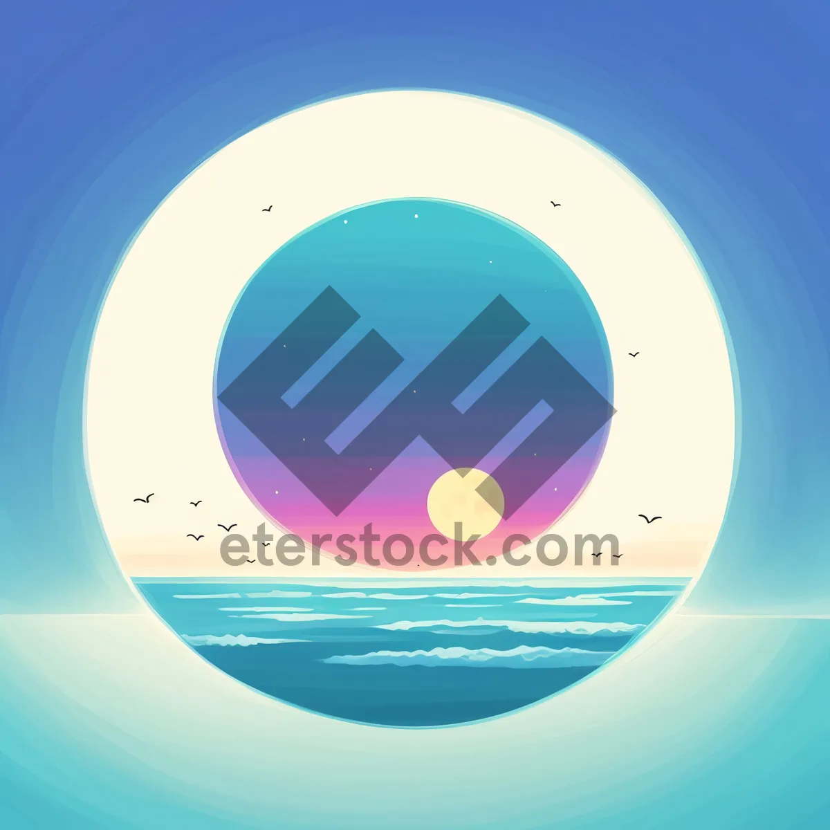Picture of Glossy Moon Circle Web Icon