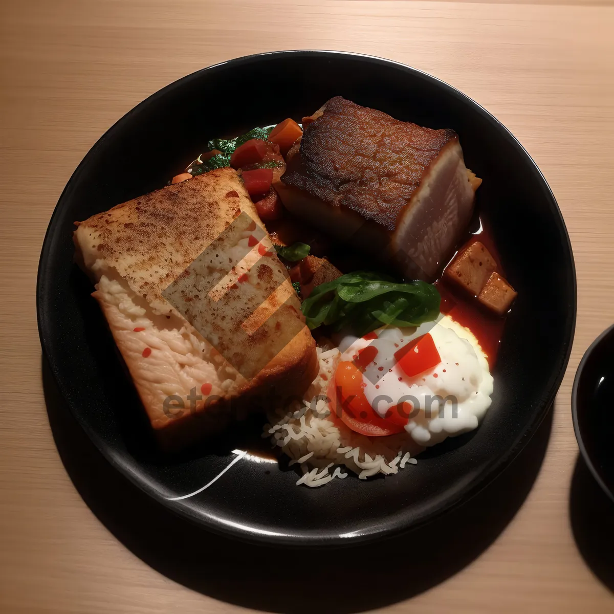 Picture of Delicious Steak and Vegetable Salad with Cheese