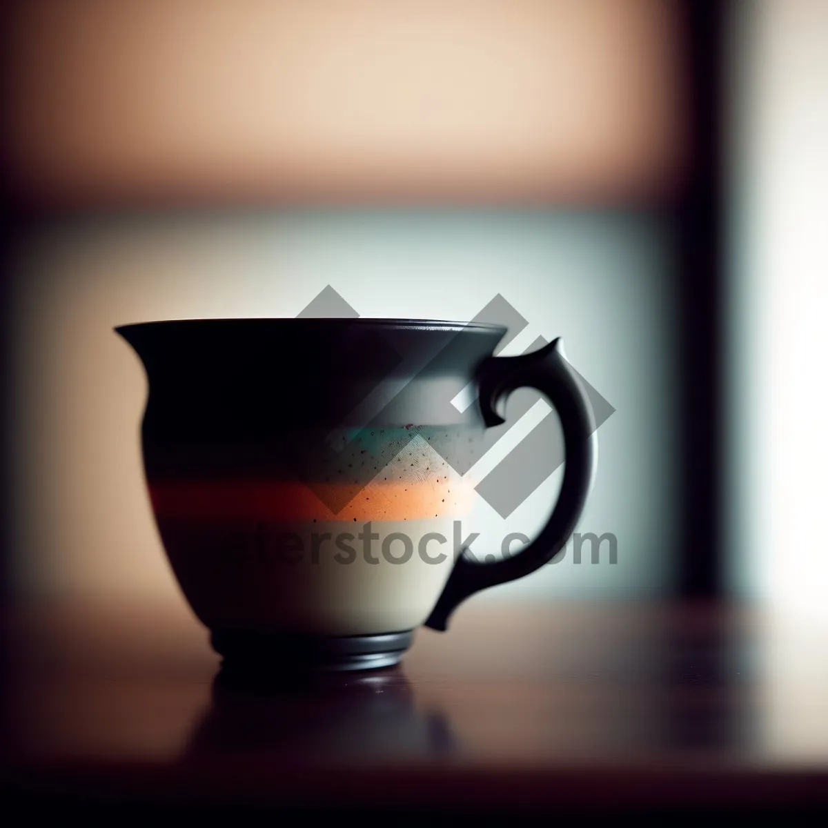 Picture of Satisfying Cup of Hot Beverage and Saucer