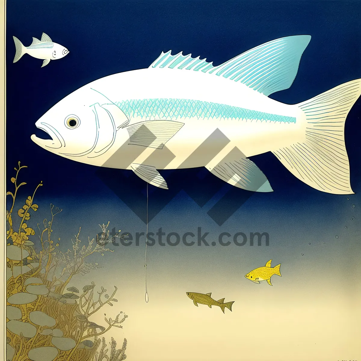 Picture of Colorful Marine Fish Swimming in Tropical Waters