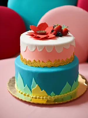 Delicious Strawberry Cupcake with Berry Design