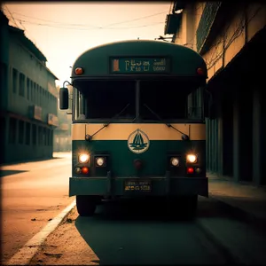 Urban Trolleybus on City Street