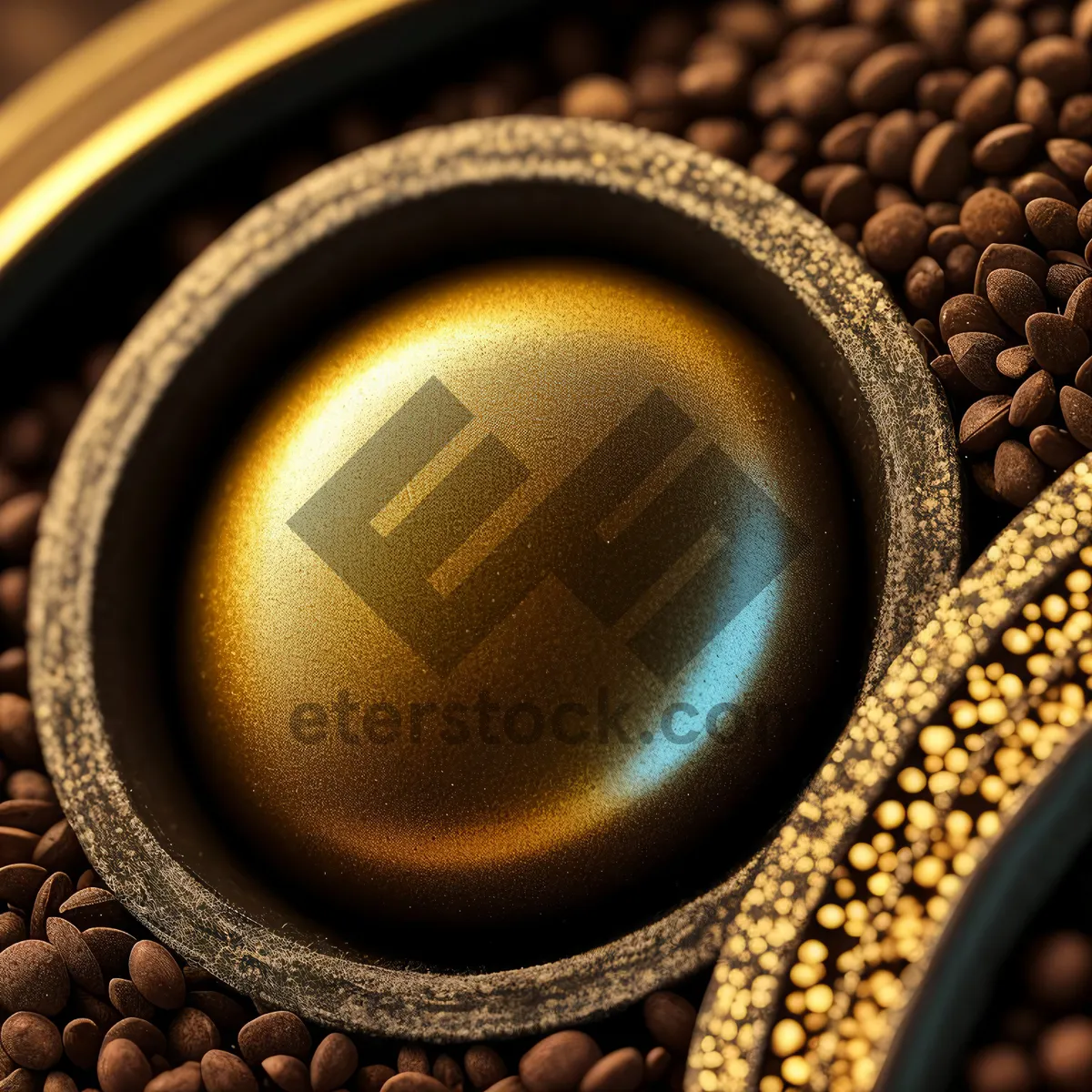 Picture of Steamy Aromatic Espresso in Black Mug