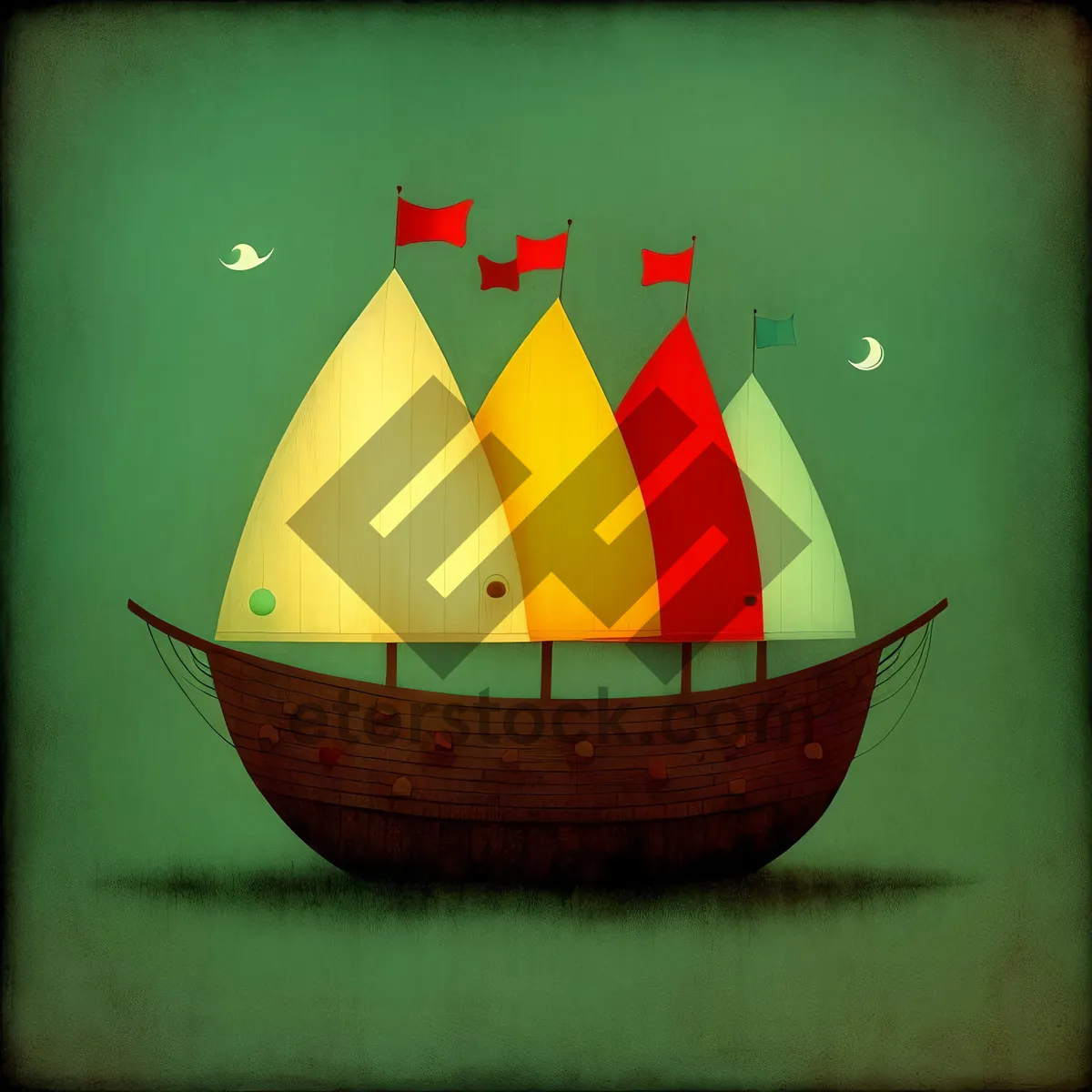 Picture of Colorful Yellow Pencil in Educational Sconce