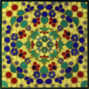 Colorful Arabesque Tile Tray - Artistic Geometric Design