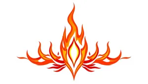 Abstract Fire Symbol Graphic Design Silhouette