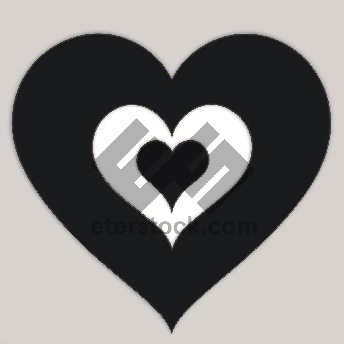 Picture of Romantic Love Hearts Icon Stencil Design