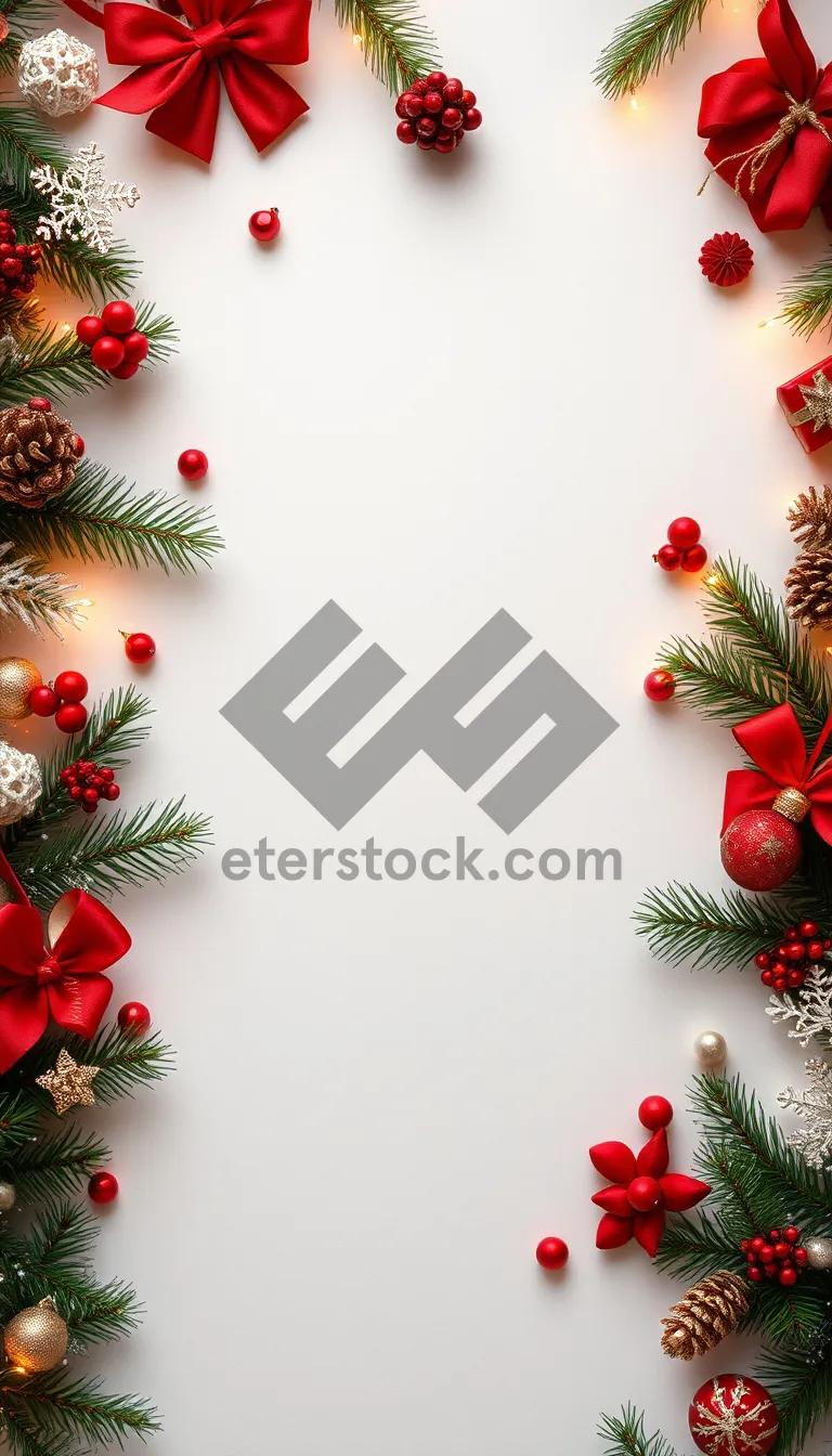 Picture of Winter Holly Greeting Card Decoration.
