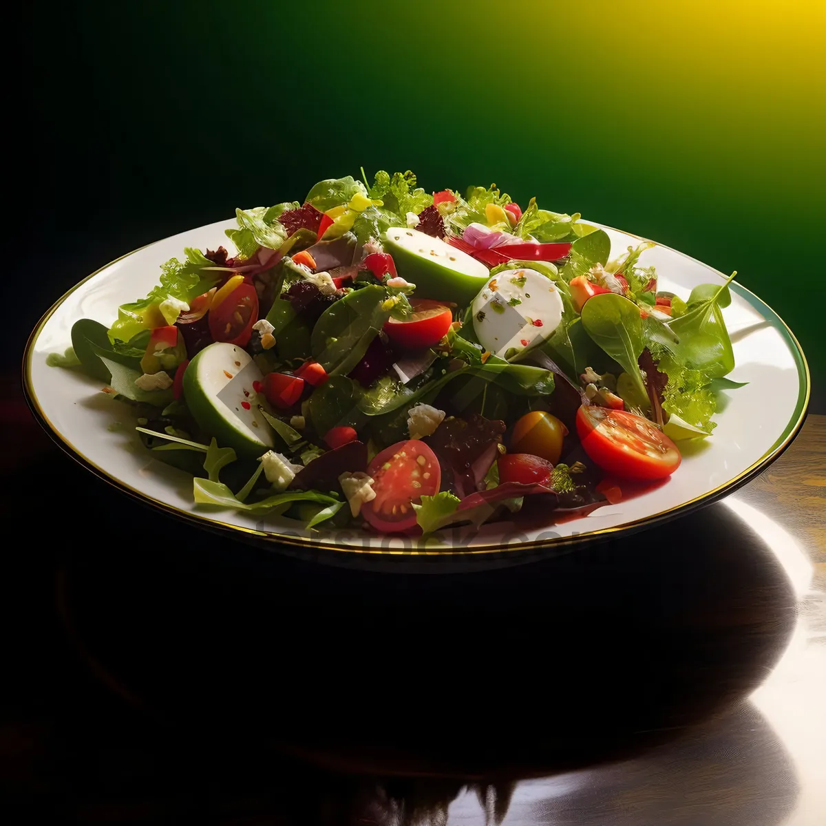 Picture of Fresh and Delicious Vegetable Salad Bowl