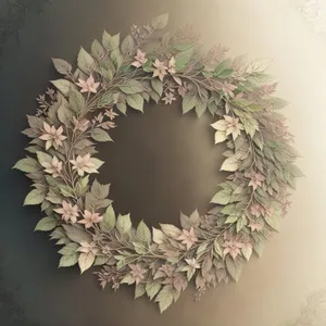 Holly-Decorated Artistic Floral Pattern Frame