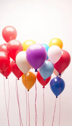 Colorful balloon party decoration for festive celebrations