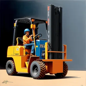 Yellow Forklift: Reliable Industrial Cargo Conveyance